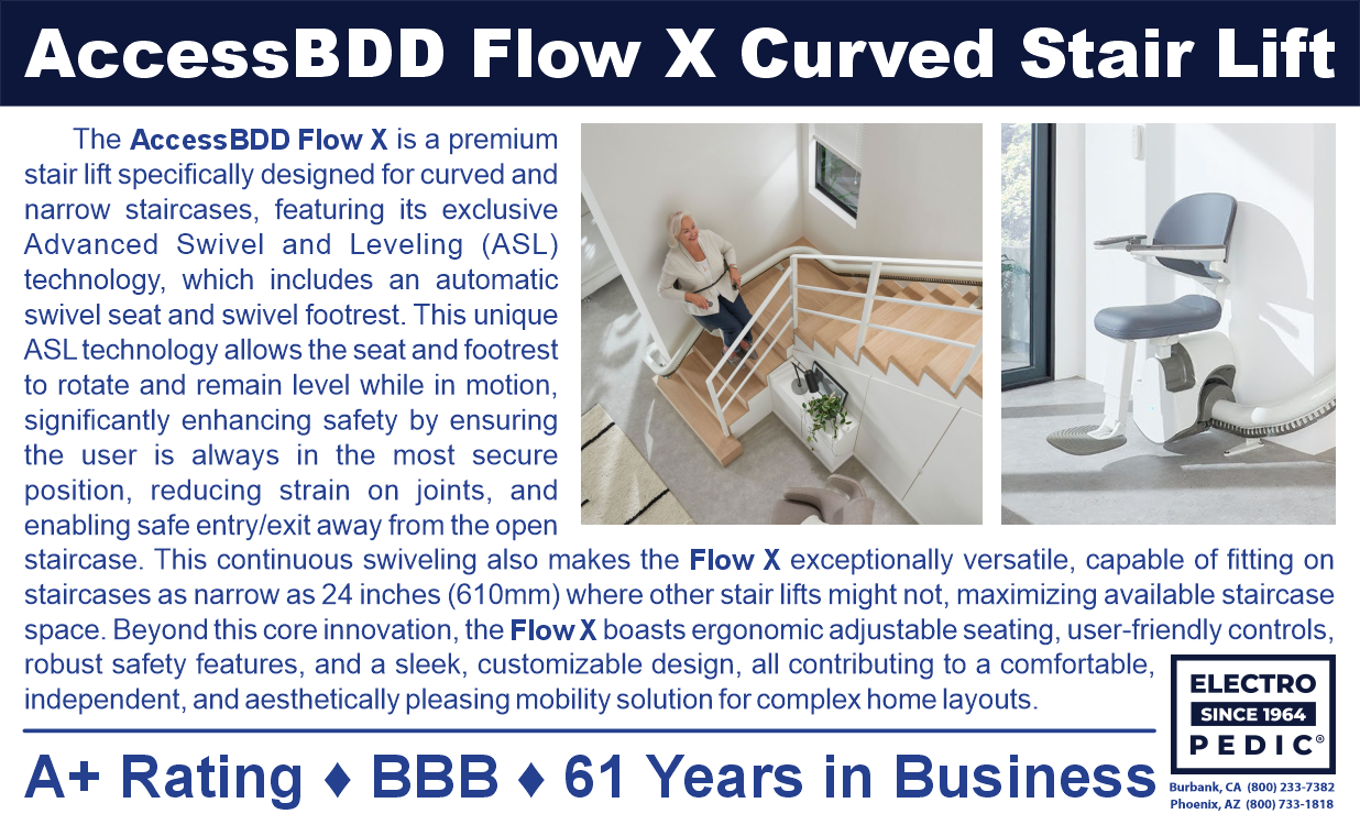 price San Francisco curved flow x by accessbdd stairlift